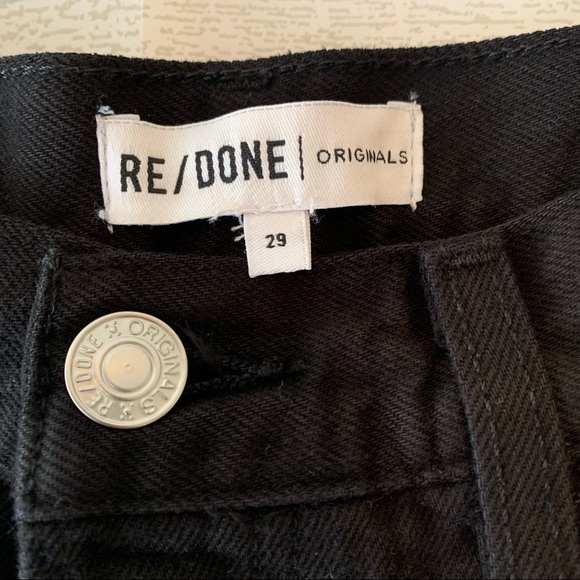 RE/DONE Jeans High Rise Stove Pipe Black - Picture 3 of 7